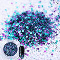 Klobige Glitzerflocken 1 mm 2 mm 3 mm gemischter Glitzer für Nagelkunst Glitzer